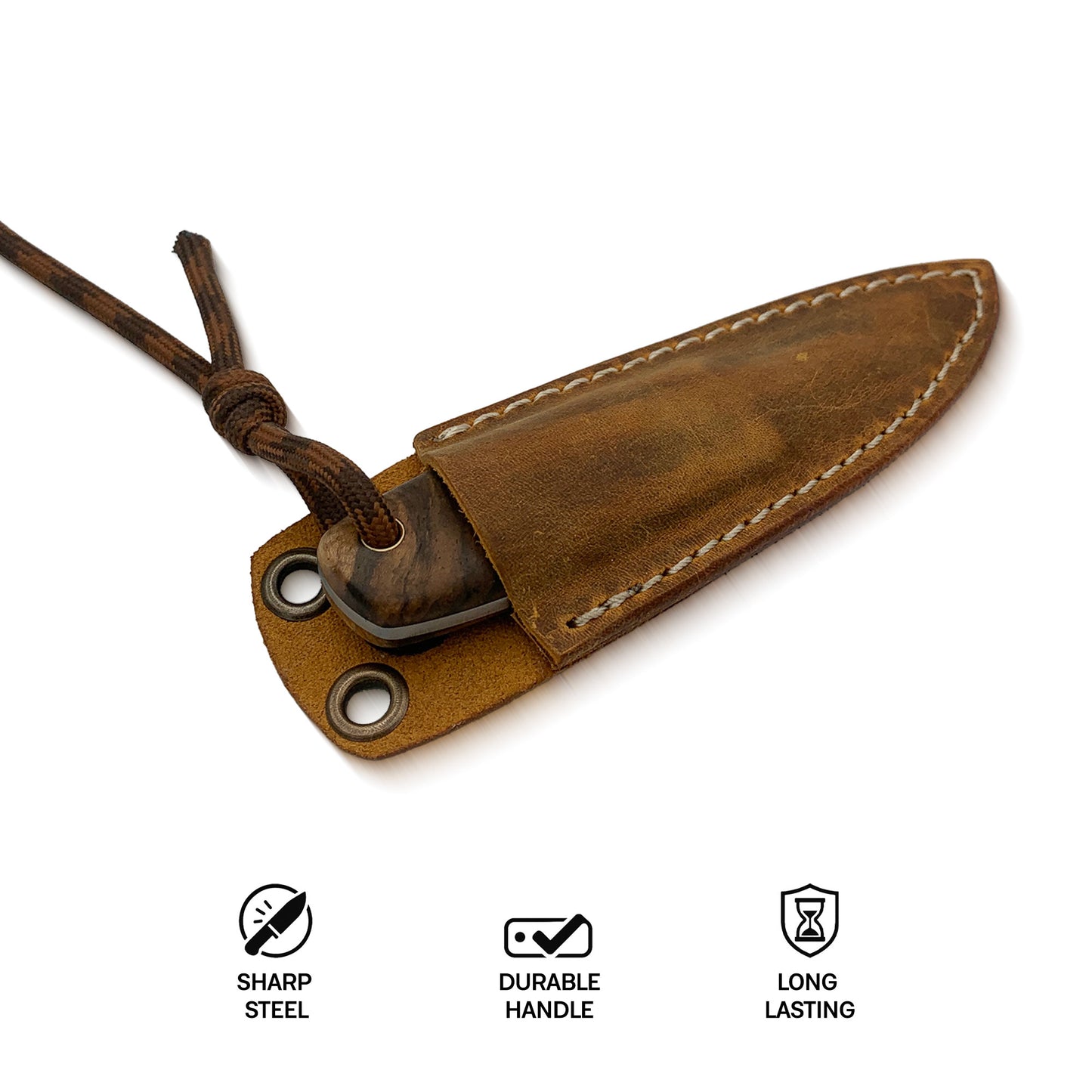 Kuru - Traditional Finnish Puukko Knife with Walnut Handle & Leather Sheath