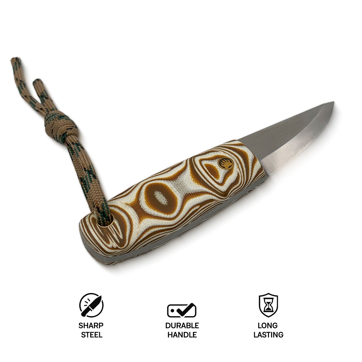 Terva - Traditional Finnish Puukko Knife with G10 Micarta Handle & Leather Sheath