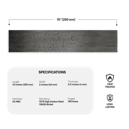 Handmade Damascus Steel - Raindrop Pattern
