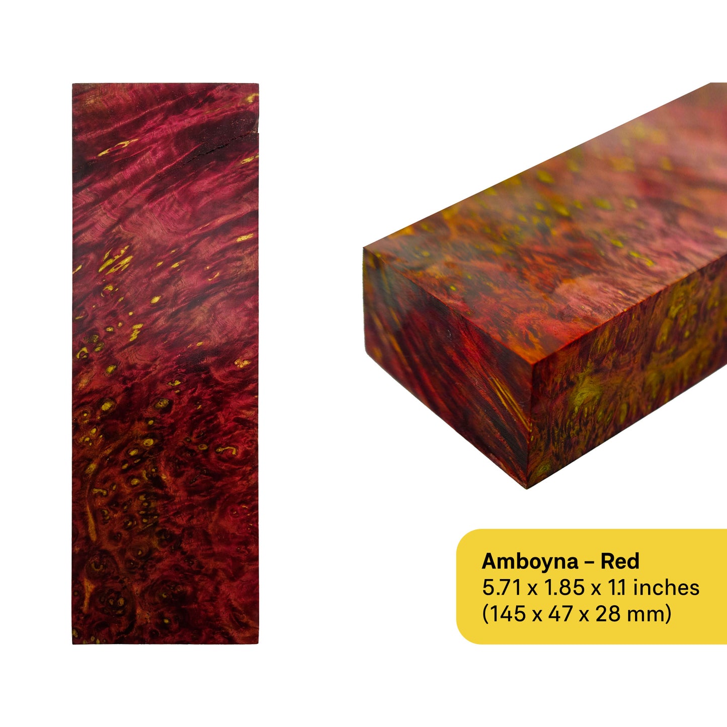 Amboyna Stabilized Wood Blanks