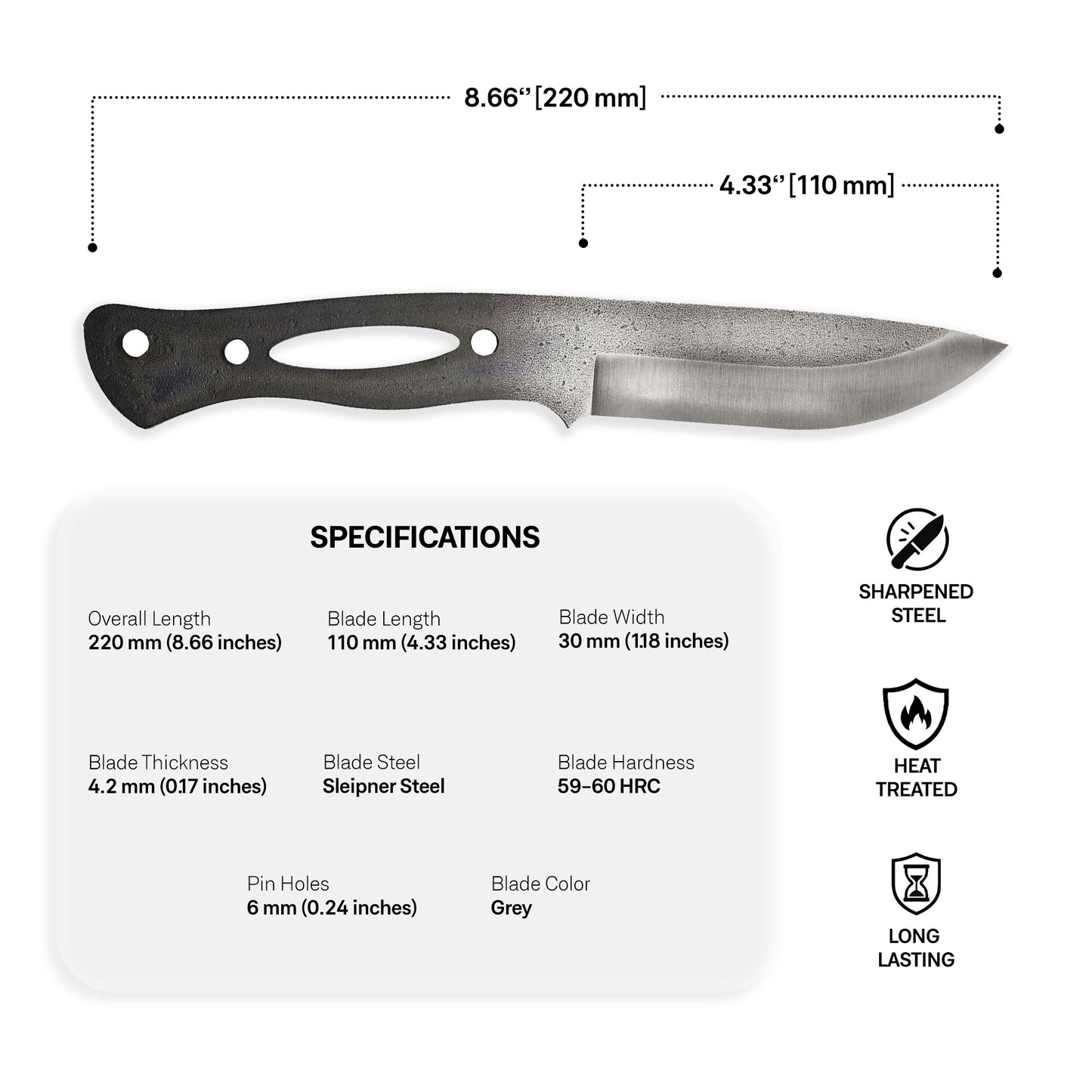 Sleipner Steel Blade Blank - 6