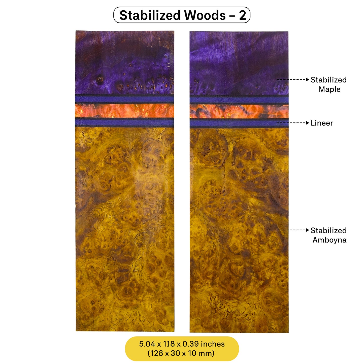 Exotic Stabilized Wood Scales (January 2025 Edition)