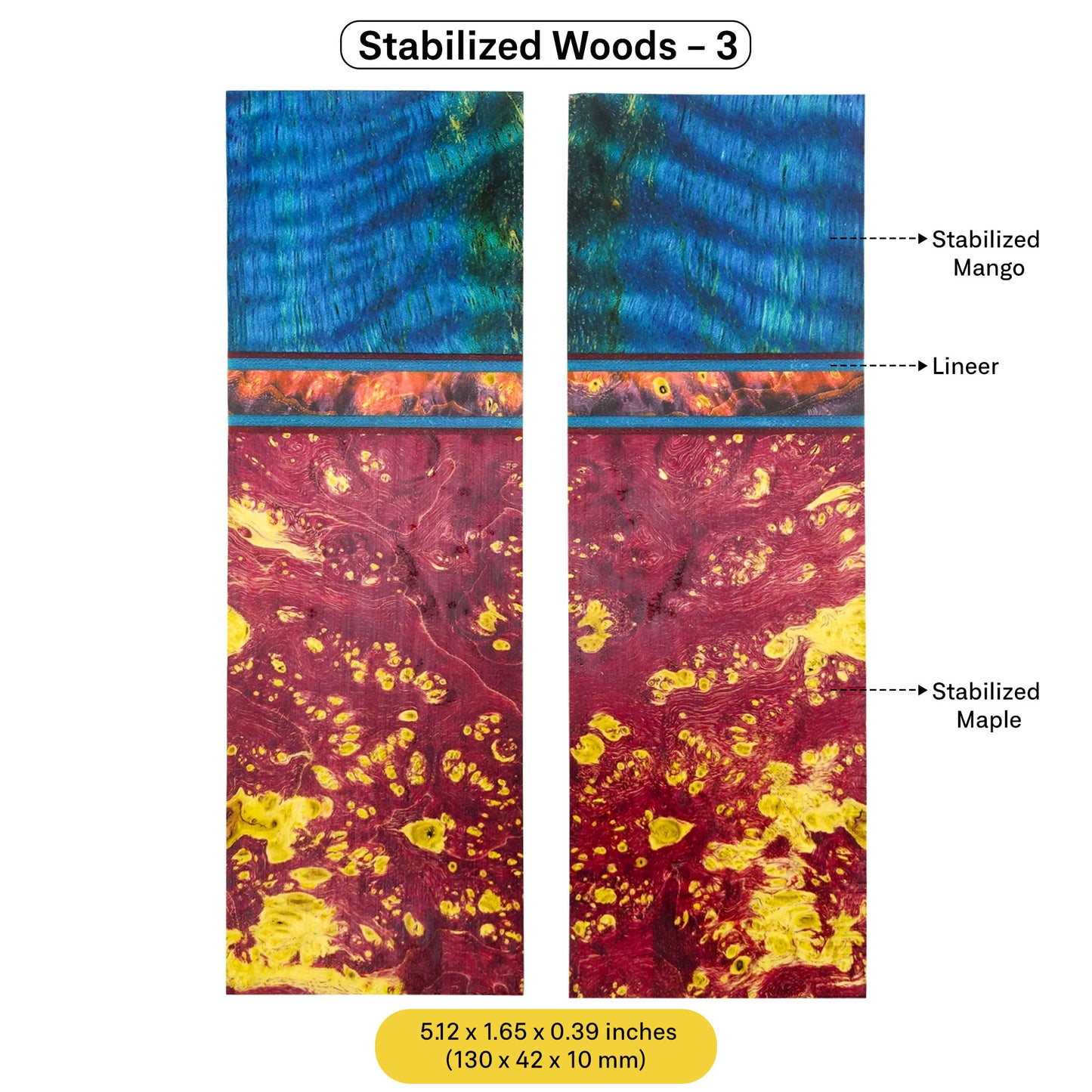 Exotic Stabilized Wood Scales (January 2025 Edition)