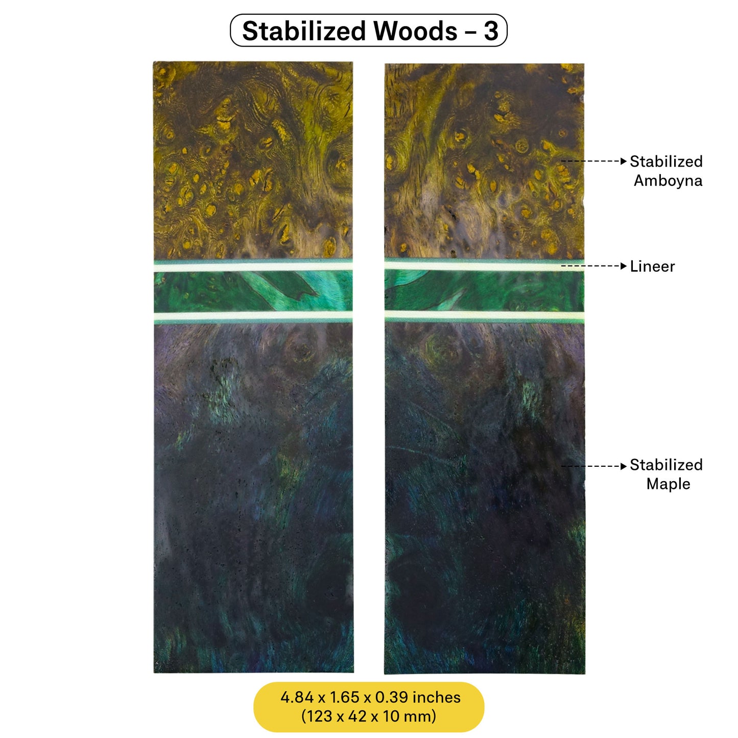 Exotic Stabilized Wood Scales (February 2025 Edition)