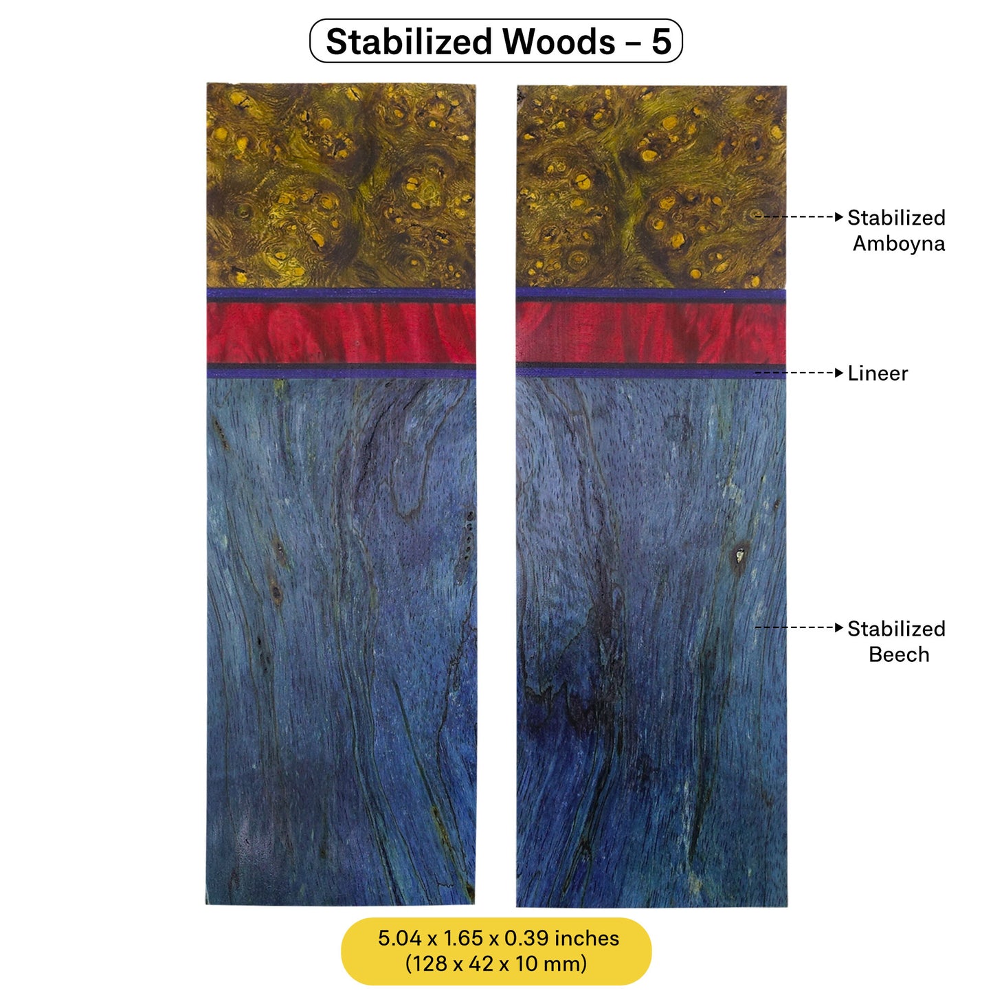 Exotic Stabilized Wood Scales (January 2025 Edition)