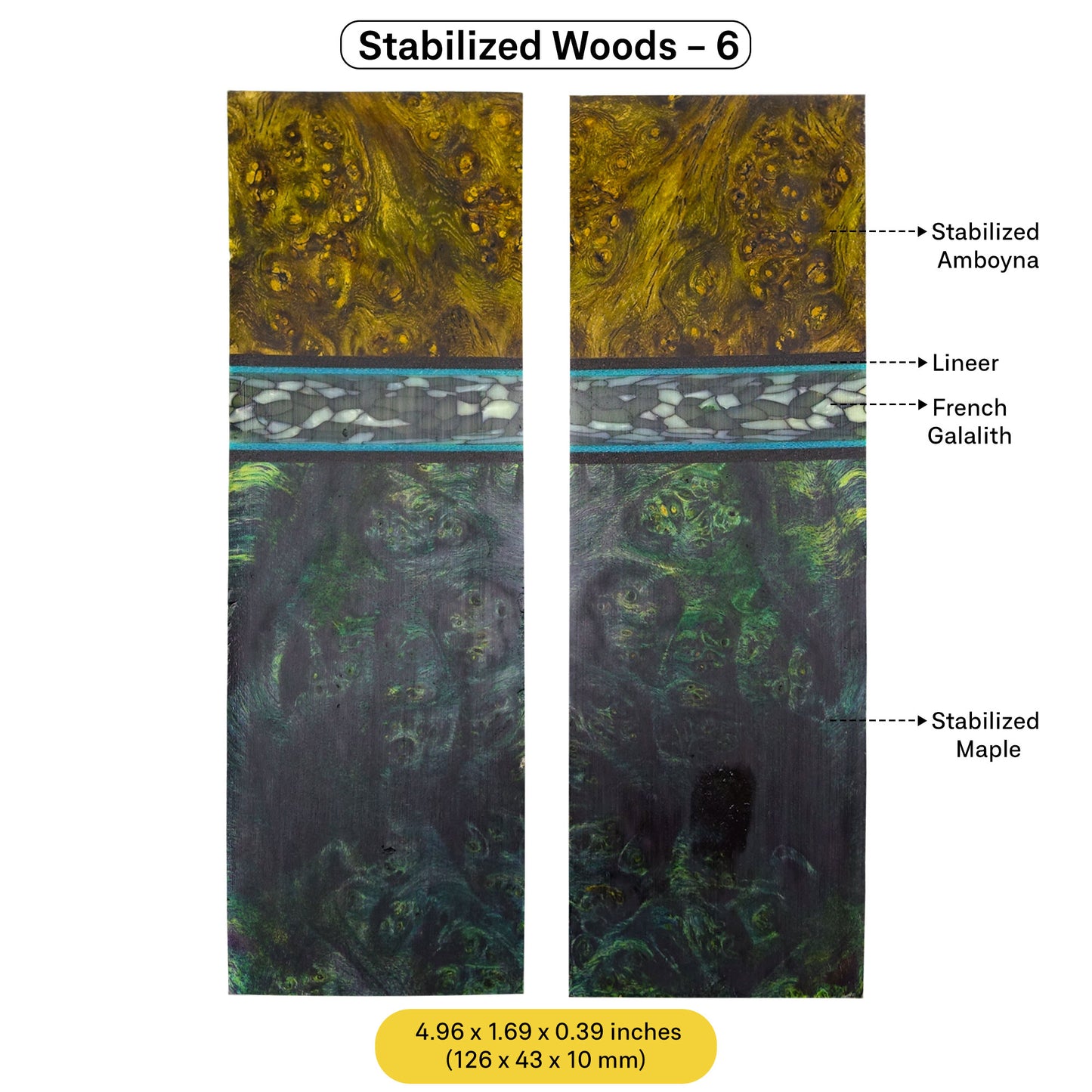 Exotic Stabilized Wood Scales (February 2025 Edition)