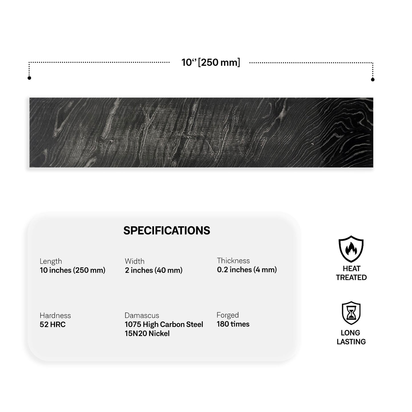 Handmade Damascus Steel - Twisted Pattern