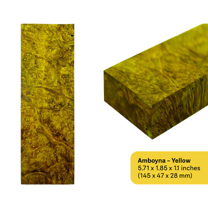 Amboyna Stabilized Wood Blanks