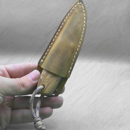 Terva - Traditional Finnish Puukko Knife with G10 Micarta Handle & Leather Sheath