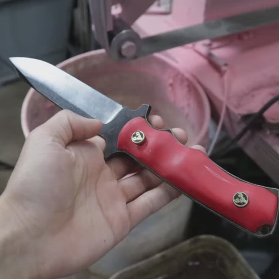 How to work mosaic pins into a knife